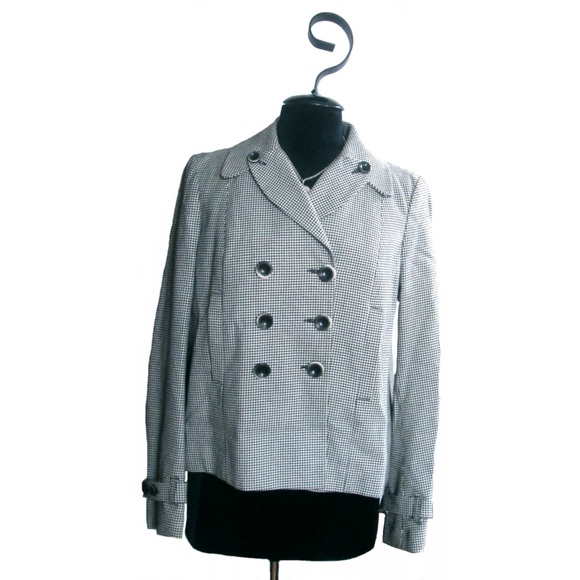 French Connection Hounds Tooth Swing Jacket ~ 6 - Picture 1 of 4